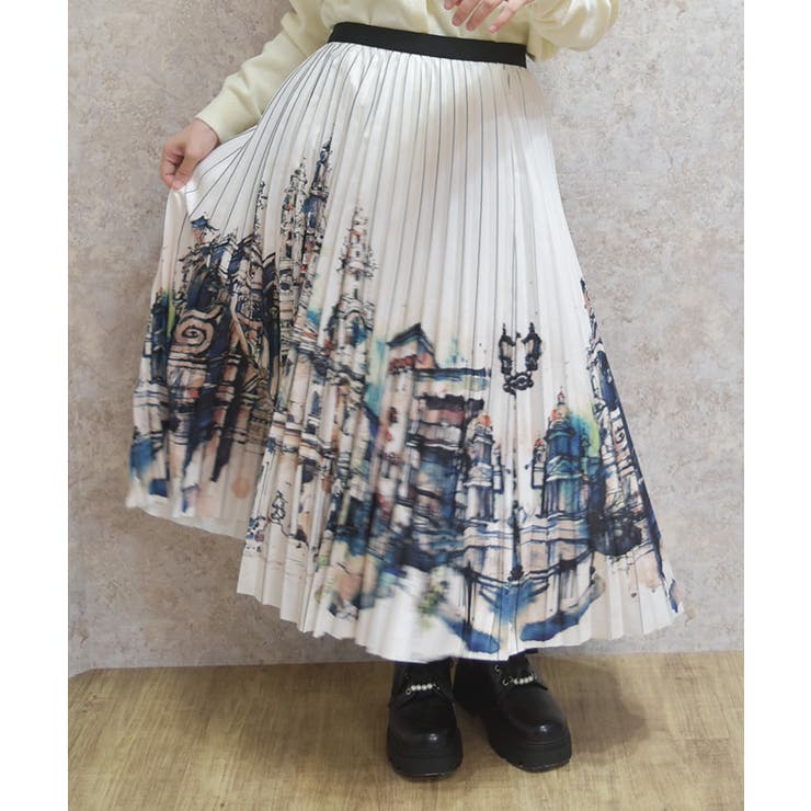 街柄プリーツスカート[品番：IGAW0007001]｜axes femme