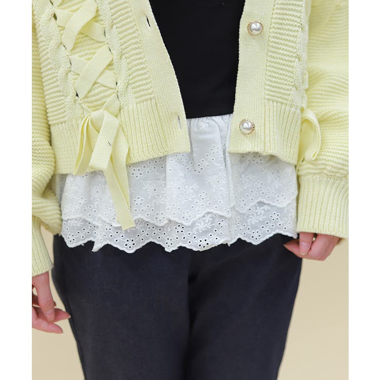 裾レースカップ付きキャミ | axes femme | 詳細画像2 