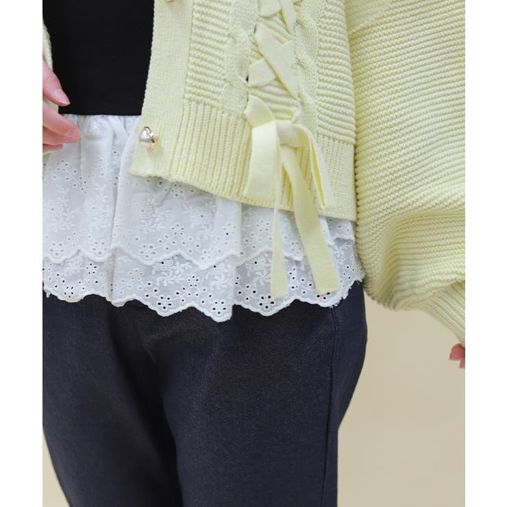 裾レースカップ付きキャミ | axes femme | 詳細画像3 