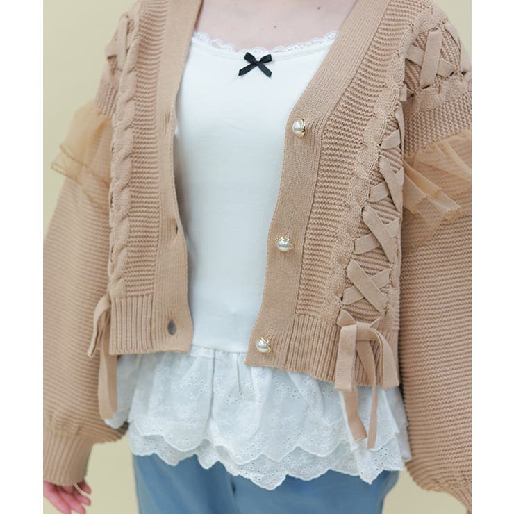 裾レースカップ付きキャミ | axes femme | 詳細画像4 