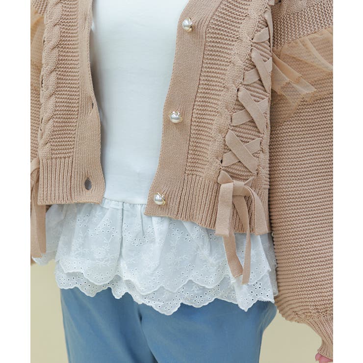 裾レースカップ付きキャミ | axes femme | 詳細画像5 