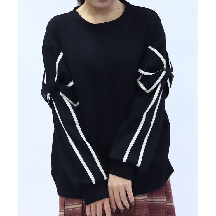 袖リボンカットプルオーバー | axes femme | 詳細画像1 