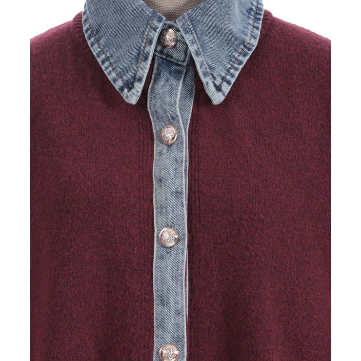 デニム切替ニット | axes femme | 詳細画像11 