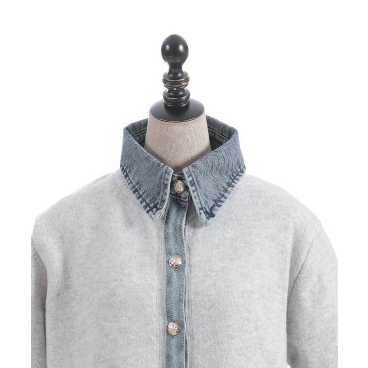 デニム切替ニット | axes femme | 詳細画像18 