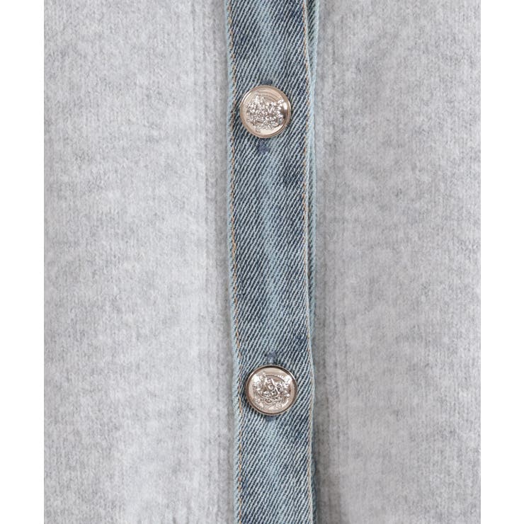 デニム切替ニット | axes femme | 詳細画像20 