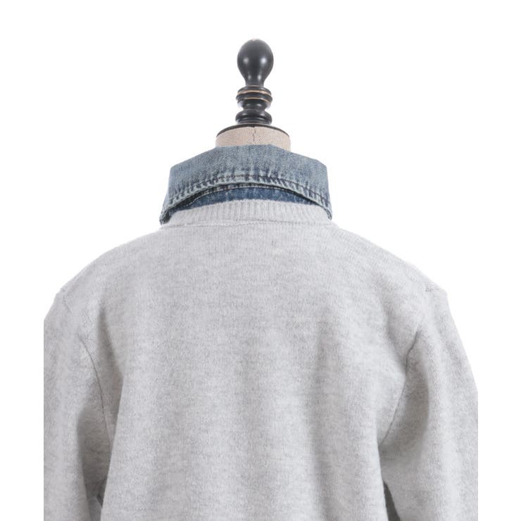 デニム切替ニット | axes femme | 詳細画像21 