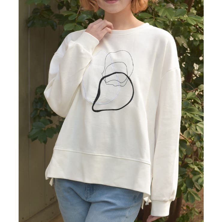 モチーフ刺繍スウェット | axes femme | 詳細画像4 
