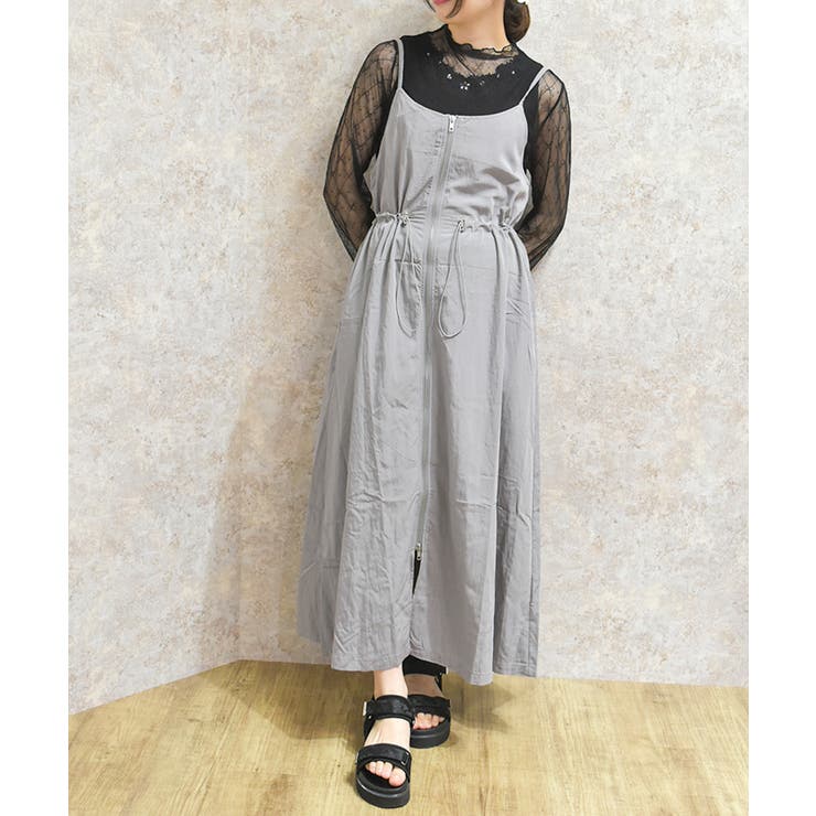 ジップキャミワンピース[品番：IGAW0006705]｜axes femme
