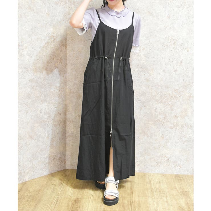 黒 | ジップキャミワンピース | axes femme