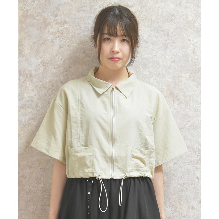 裾ドロストジップブルゾン | axes femme | 詳細画像2 