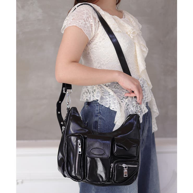 黒 | マルチポケットショルダー | axes femme