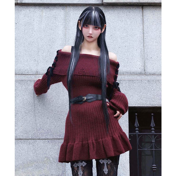 黒 | コルセットデザイン合皮ベルト | axes femme