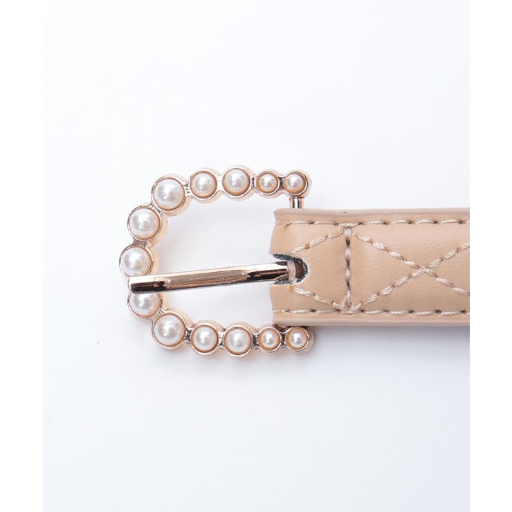 パールバックルキルト細ベルト | axes femme | 詳細画像3 