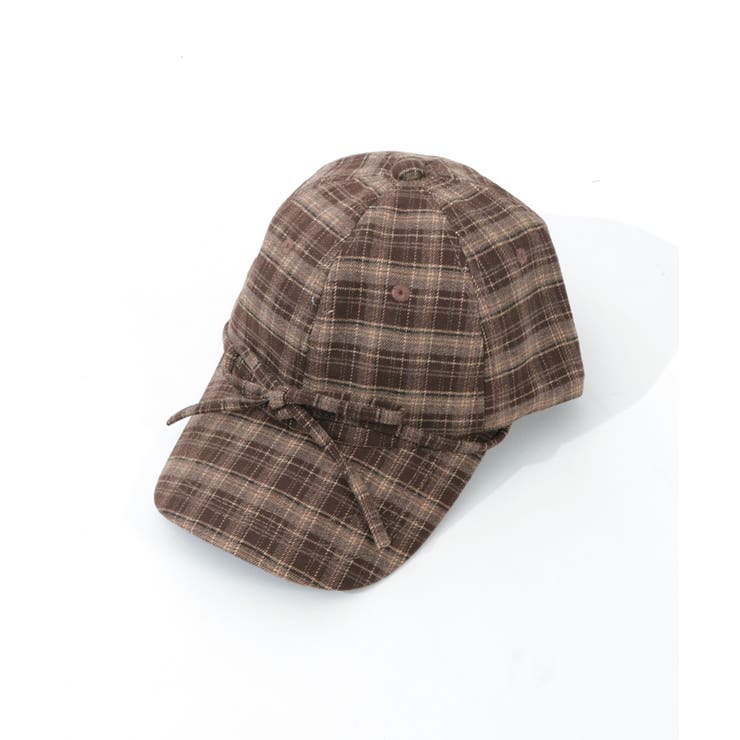 茶 | チェック柄デザインキャップ | axes femme
