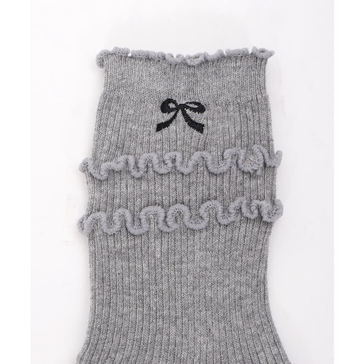リボン刺繍ソックス | axes femme | 詳細画像9 