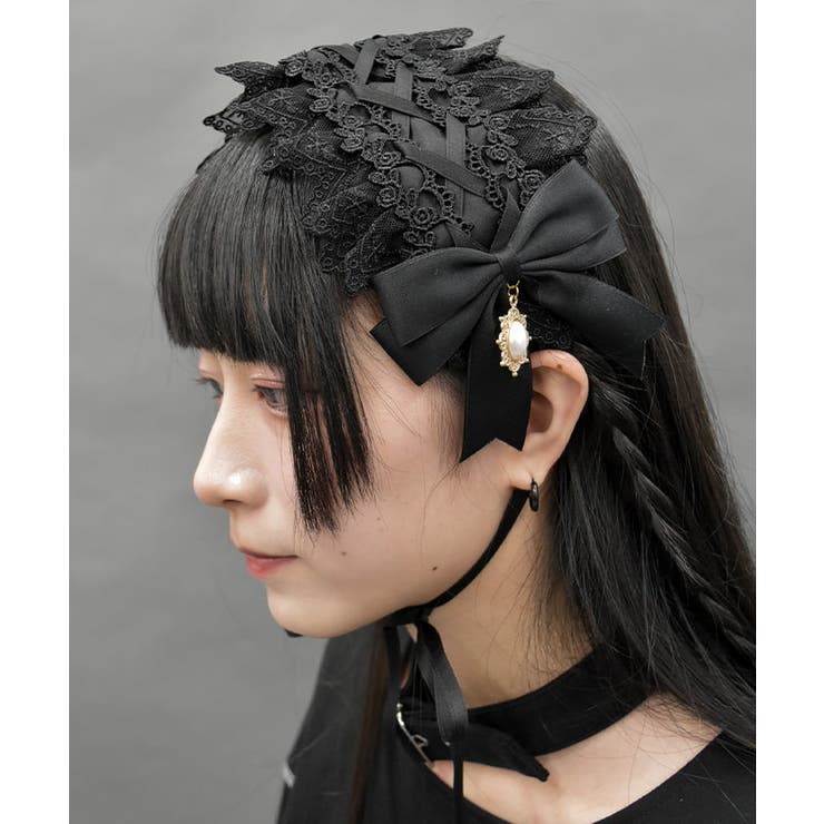 レースアップヘッドドレス[品番：IGAW0005699]｜axes femme