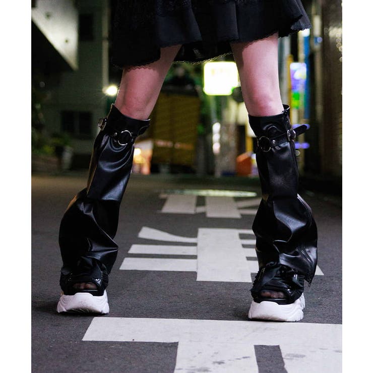 黒 | サイドファスナーレッグカバー | axes femme