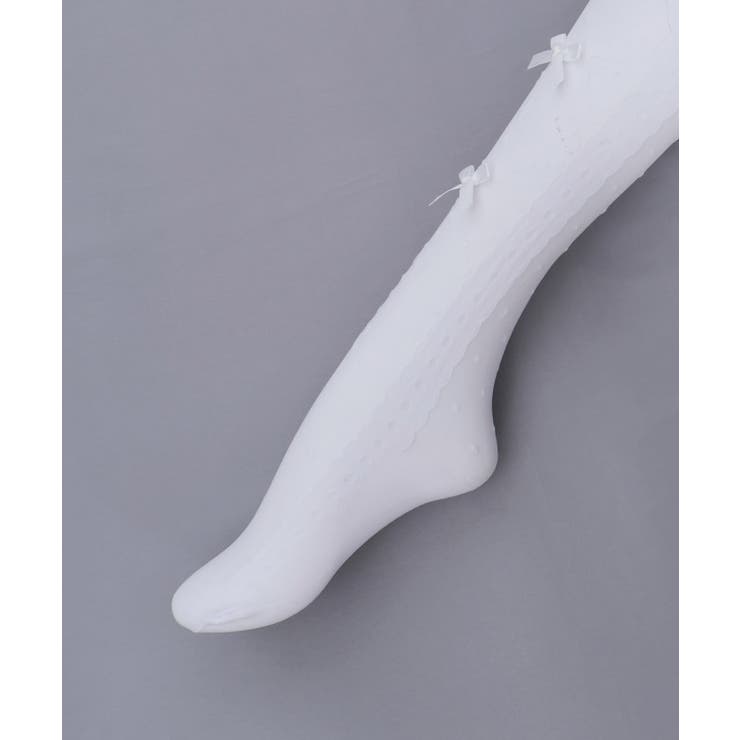 リボンシアーニーハイソックス | axes femme | 詳細画像8 