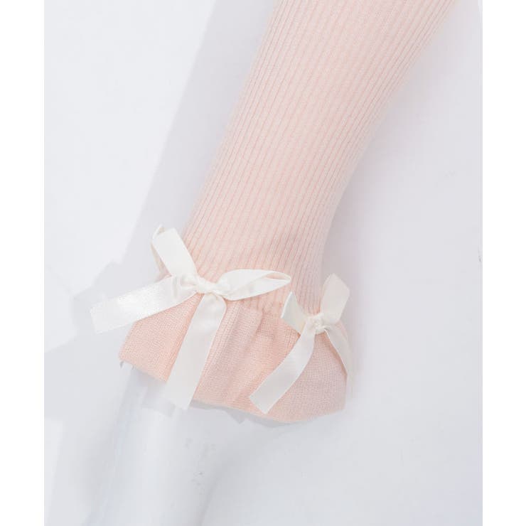 リボン付リブレッグウォーマー | axes femme | 詳細画像12 