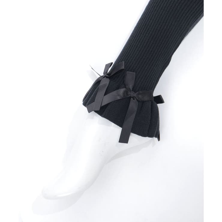 リボン付リブレッグウォーマー | axes femme | 詳細画像20 