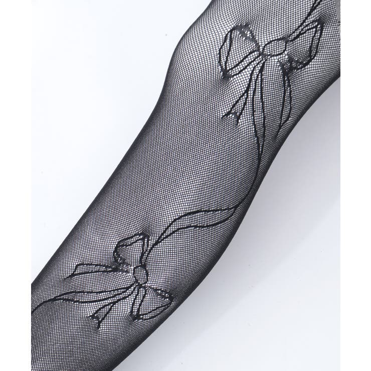 リボン柄シアータイツ | axes femme | 詳細画像3 