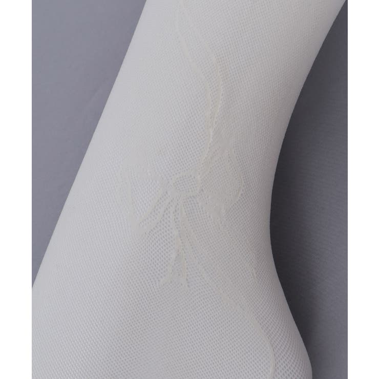 リボン柄シアータイツ | axes femme | 詳細画像8 