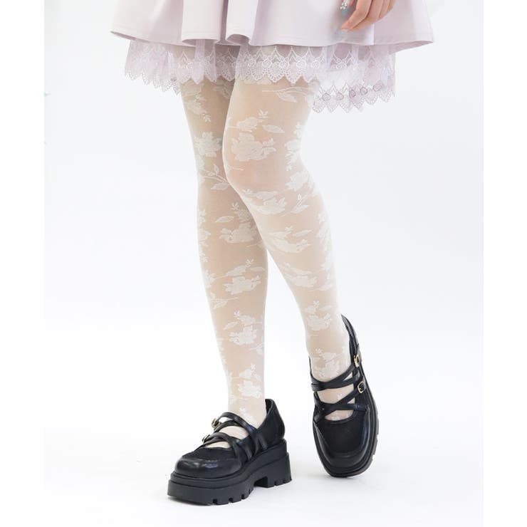 ローズ柄シアータイツ | axes femme | 詳細画像4 