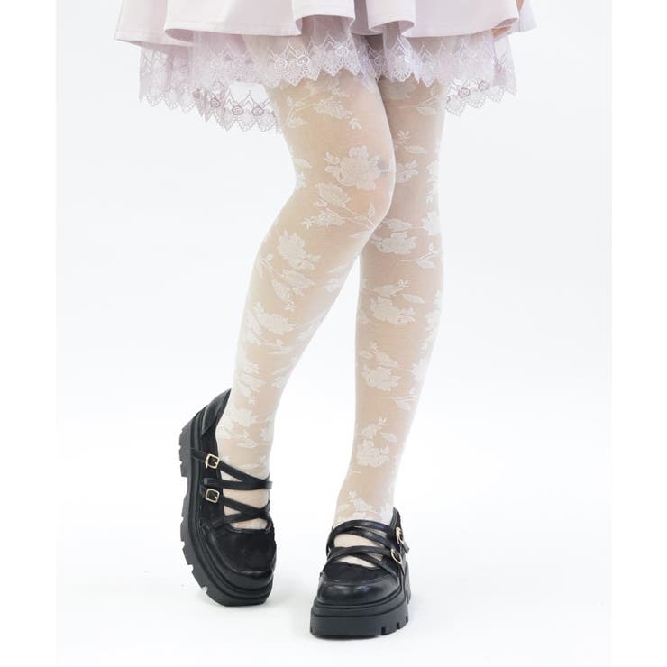 ローズ柄シアータイツ | axes femme | 詳細画像5 