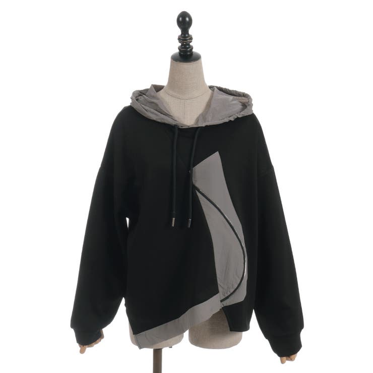 異素材切替フーディ | axes femme | 詳細画像13 