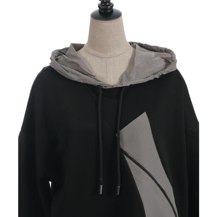 異素材切替フーディ | axes femme | 詳細画像16 