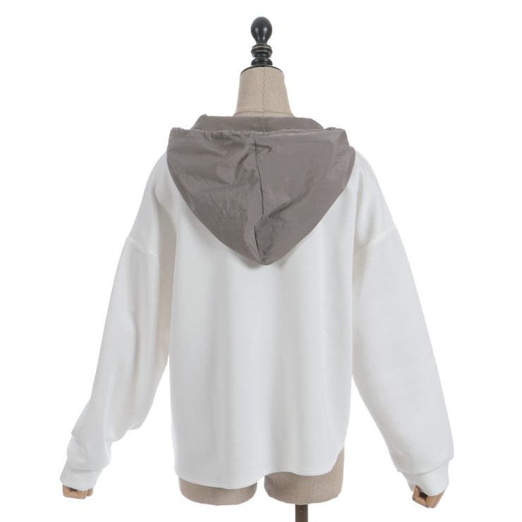 異素材切替フーディ | axes femme | 詳細画像6 