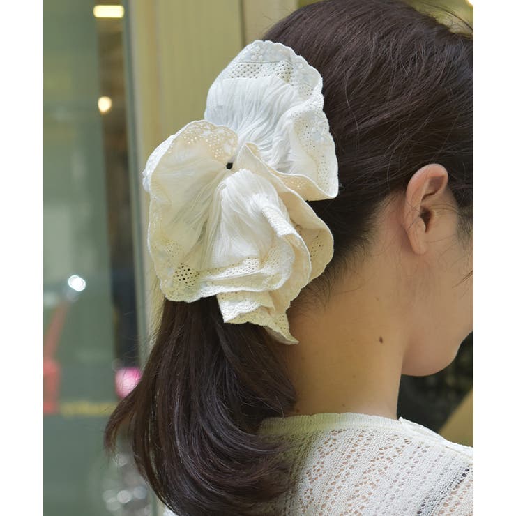 レース使いボリュームシュシュ | axes femme | 詳細画像3 