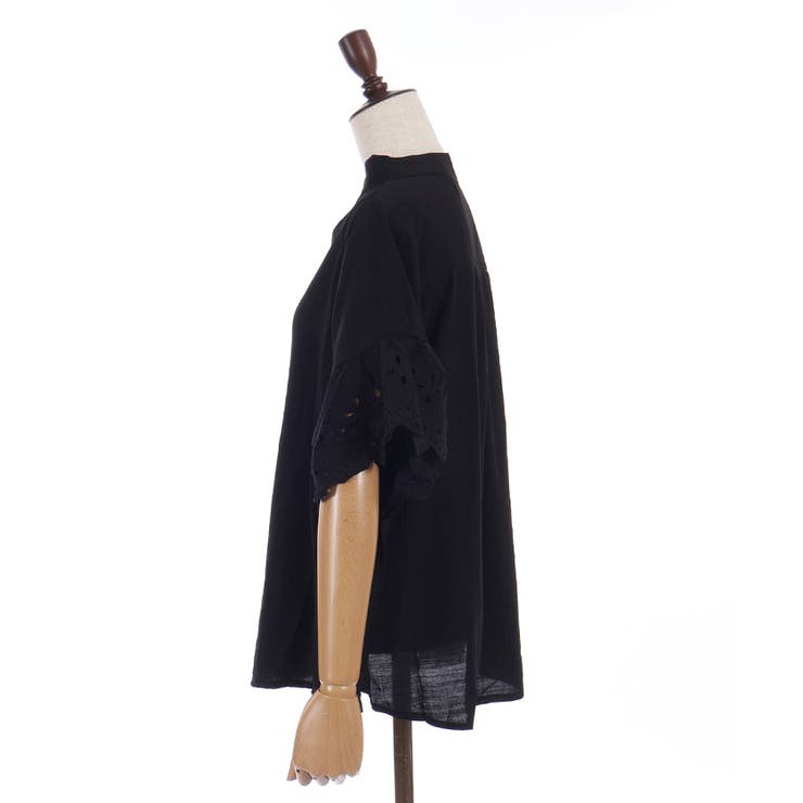 袖レーススキッパーシャツ | axes femme | 詳細画像14 