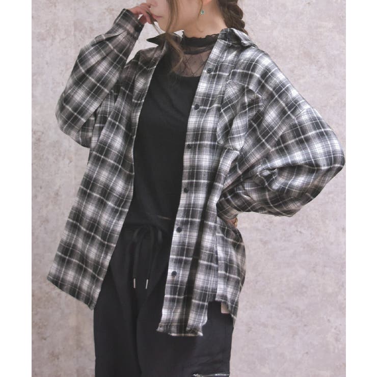 黒 | チェックシャツ | axes femme