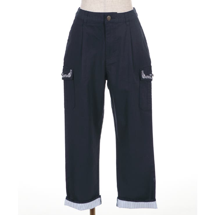 裾ストライプカーゴパンツ[品番：IGAW0000134]｜axes femme