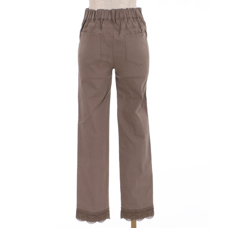 裾レースストレッチパンツ[品番：IGAW0001436]｜axes femme