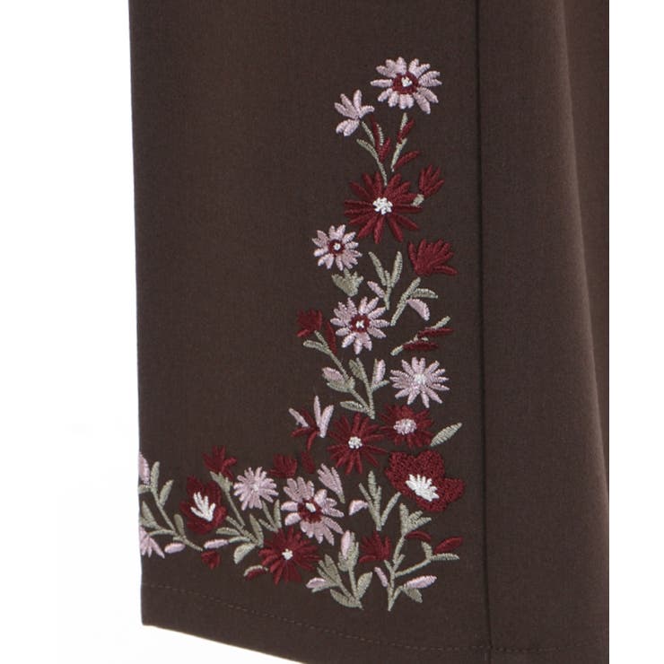 花刺繍ストレートカットパンツ[品番：IGAW0002406]｜axes femme