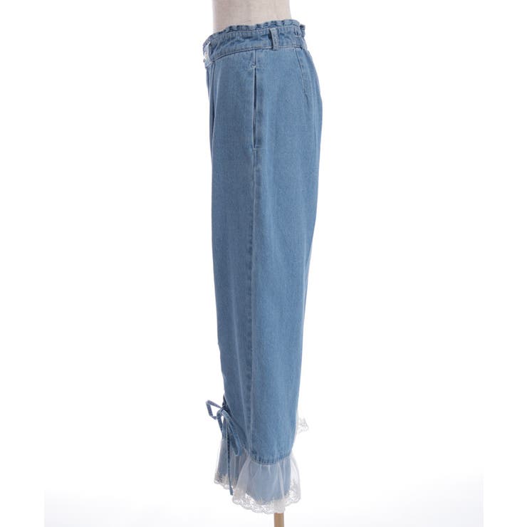 裾レースストレートデニムパンツ | axes femme | 詳細画像13 