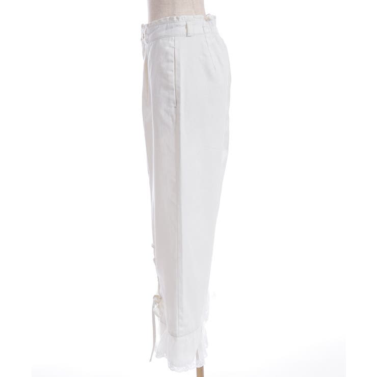 裾レースストレートデニムパンツ | axes femme | 詳細画像6 