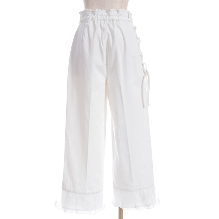 裾レースストレートデニムパンツ | axes femme | 詳細画像7 