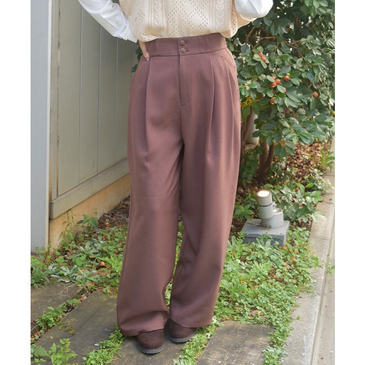 モカ | ツータックセミワイドパンツ | axes femme