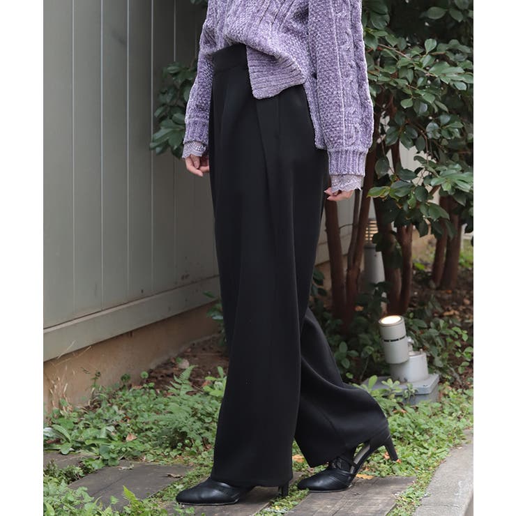 薔薇刺繍裏起毛パンツ | axes femme | 詳細画像6 