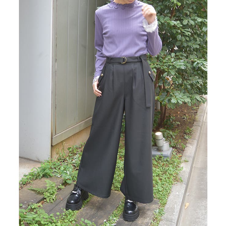 ベルト付フラップＰＫパンツ | axes femme | 詳細画像6 