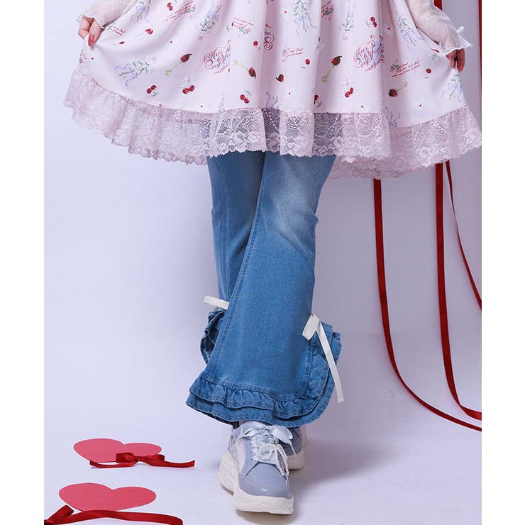 フリルハイウエストデニム | axes femme | 詳細画像1 