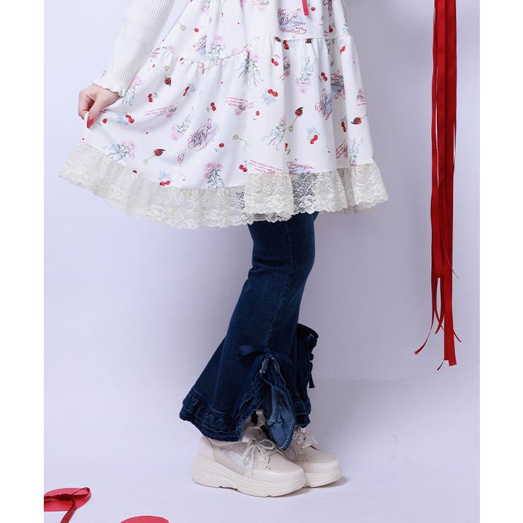 フリルハイウエストデニム | axes femme | 詳細画像2 