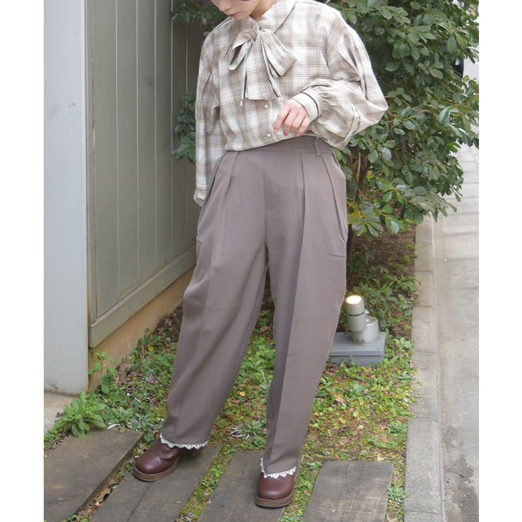 裾レースストレートパンツ | axes femme | 詳細画像6 