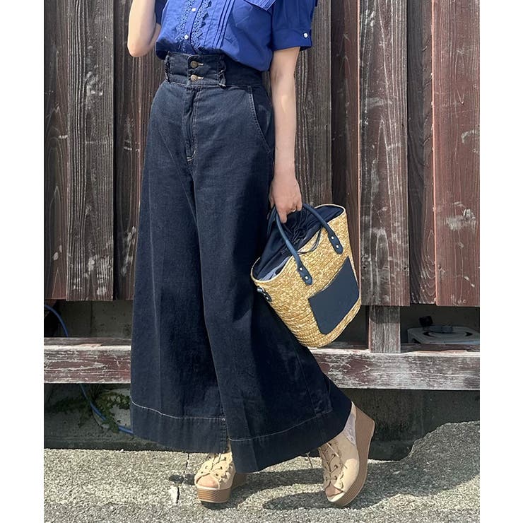 ハイウエストワイドデニムパンツ[品番：IGAW0005001]｜axes femme
