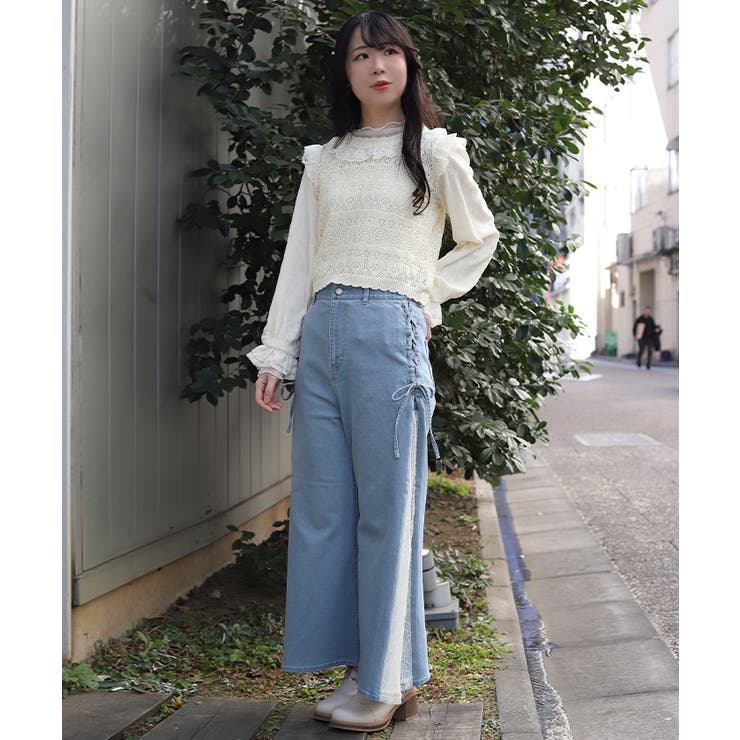 サイドレース×リボンパンツ | axes femme | 詳細画像10 