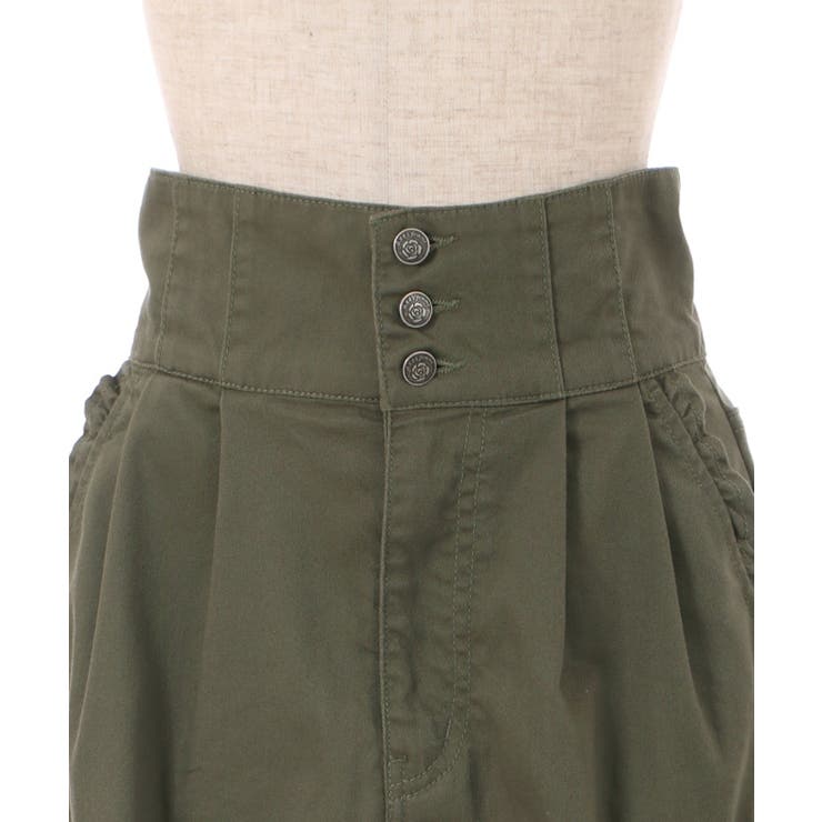 TFW49 カーキ スカート風パンツ Mサイズ ポケット付き カーゴポケットロングスカート[品番：IGAW0003737]｜axes femme