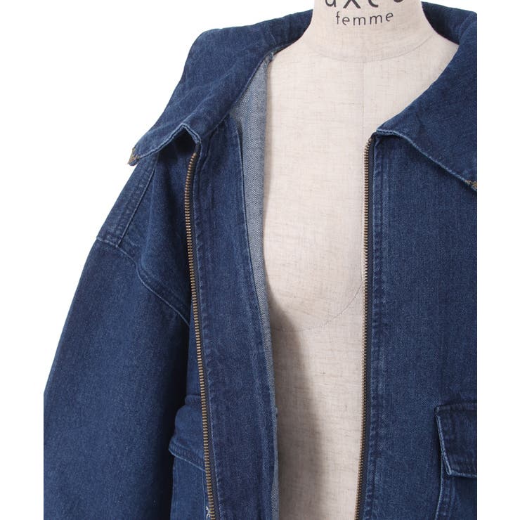 オーバーシルエットデニムJK[品番：IGAW0003438]｜axes femme 